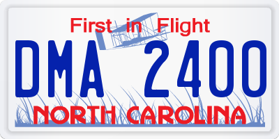 NC license plate DMA2400