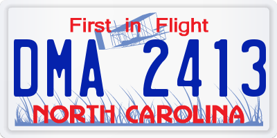 NC license plate DMA2413