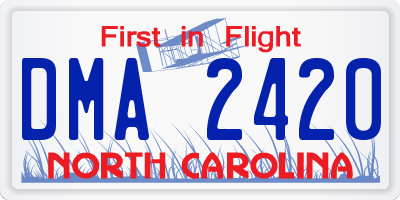 NC license plate DMA2420