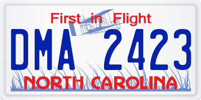 NC license plate DMA2423