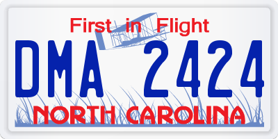 NC license plate DMA2424