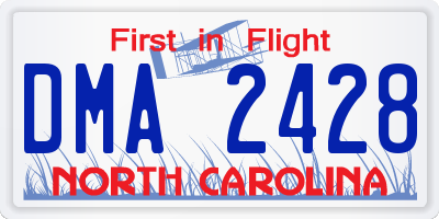 NC license plate DMA2428