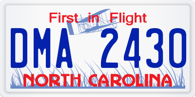 NC license plate DMA2430