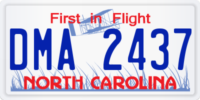 NC license plate DMA2437
