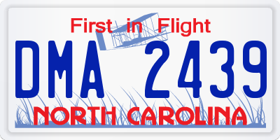NC license plate DMA2439