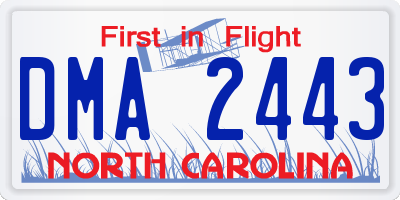 NC license plate DMA2443