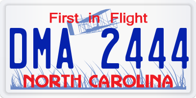 NC license plate DMA2444