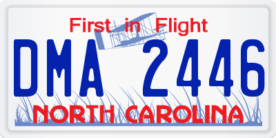 NC license plate DMA2446