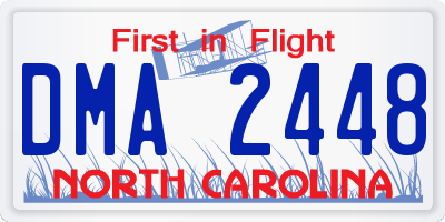 NC license plate DMA2448
