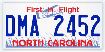 NC license plate DMA2452