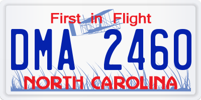 NC license plate DMA2460