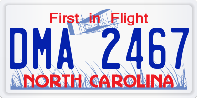 NC license plate DMA2467