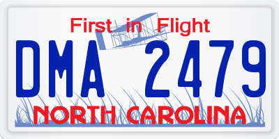 NC license plate DMA2479