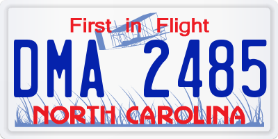NC license plate DMA2485