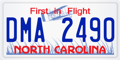 NC license plate DMA2490