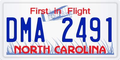 NC license plate DMA2491