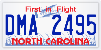 NC license plate DMA2495