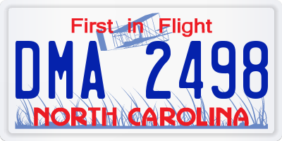 NC license plate DMA2498