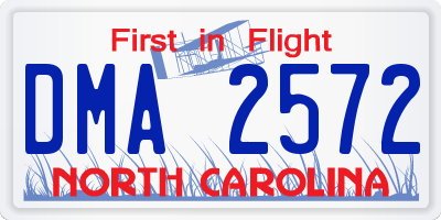 NC license plate DMA2572