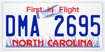 NC license plate DMA2695