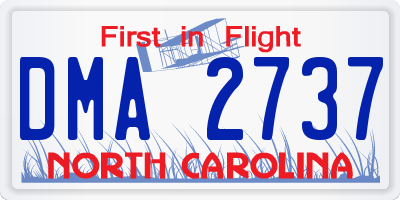 NC license plate DMA2737