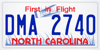 NC license plate DMA2740