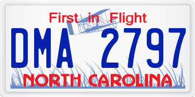 NC license plate DMA2797