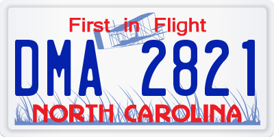 NC license plate DMA2821