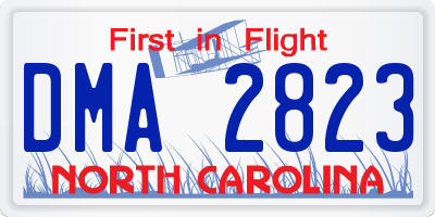 NC license plate DMA2823