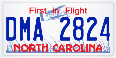 NC license plate DMA2824