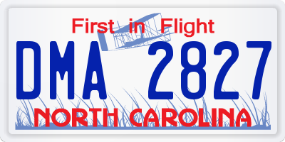 NC license plate DMA2827