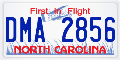 NC license plate DMA2856