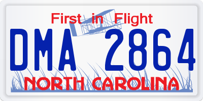 NC license plate DMA2864