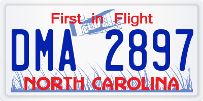 NC license plate DMA2897