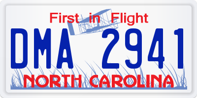 NC license plate DMA2941