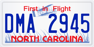 NC license plate DMA2945