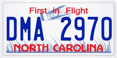NC license plate DMA2970