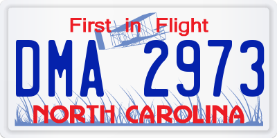 NC license plate DMA2973