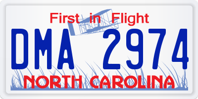NC license plate DMA2974