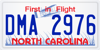 NC license plate DMA2976