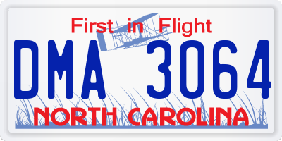 NC license plate DMA3064