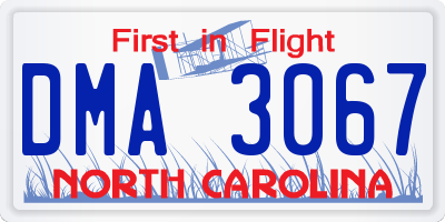 NC license plate DMA3067