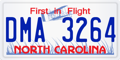 NC license plate DMA3264