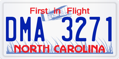 NC license plate DMA3271