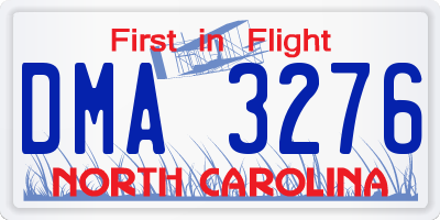 NC license plate DMA3276