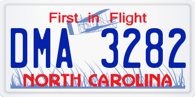 NC license plate DMA3282