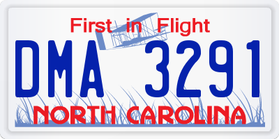 NC license plate DMA3291