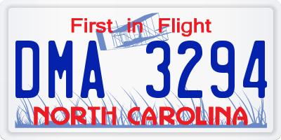NC license plate DMA3294