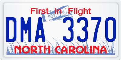 NC license plate DMA3370