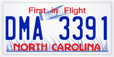 NC license plate DMA3391